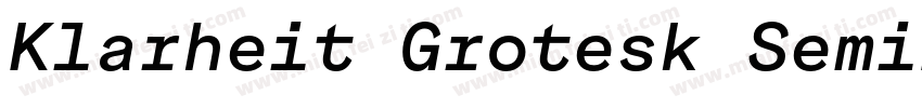 Klarheit Grotesk Semibold字体转换